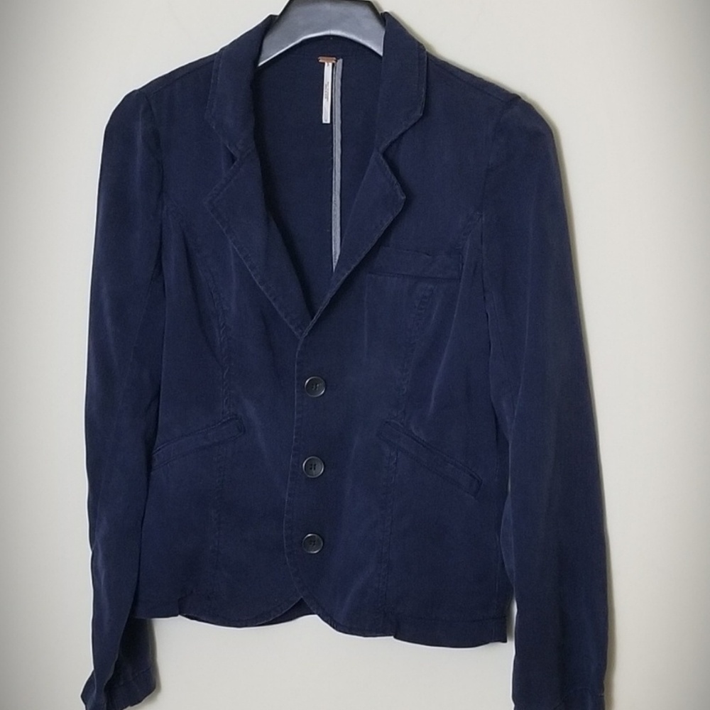 Free people blue blazer